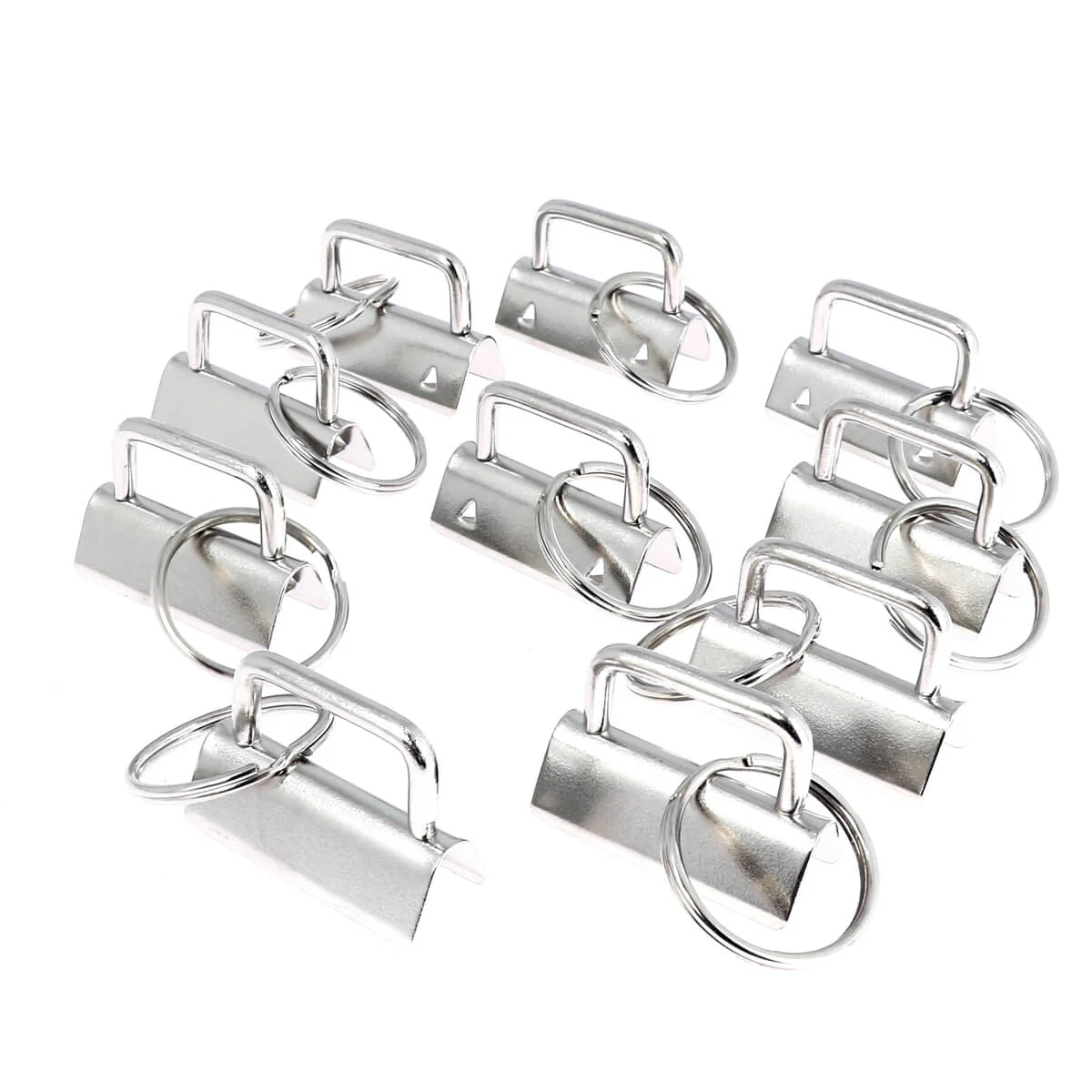 Lot de 10 têtes de porte-clés à griffe - NICKELÉ