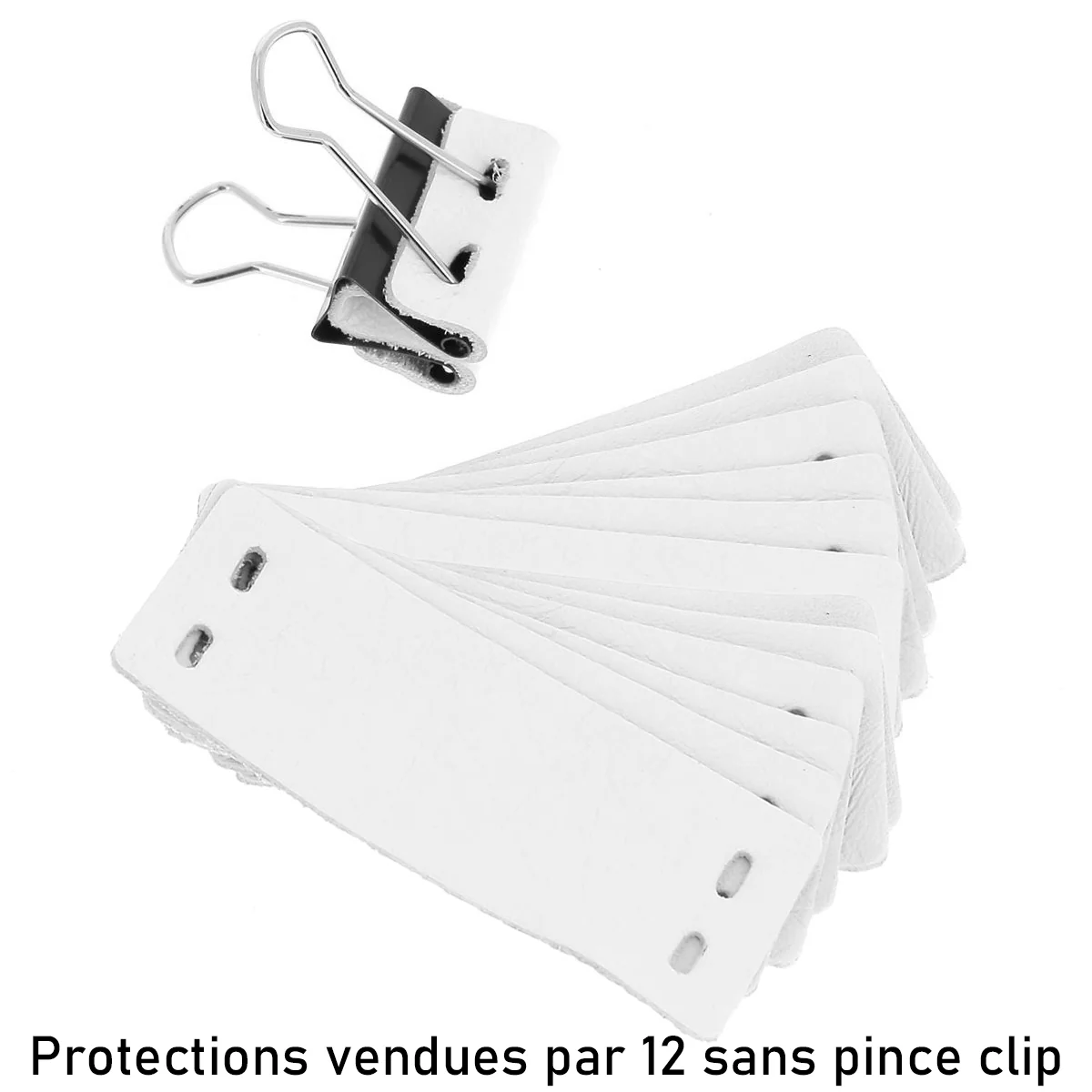 Découpe de cuir de protection pour pince double clip 25mm - BLANC - Image 6