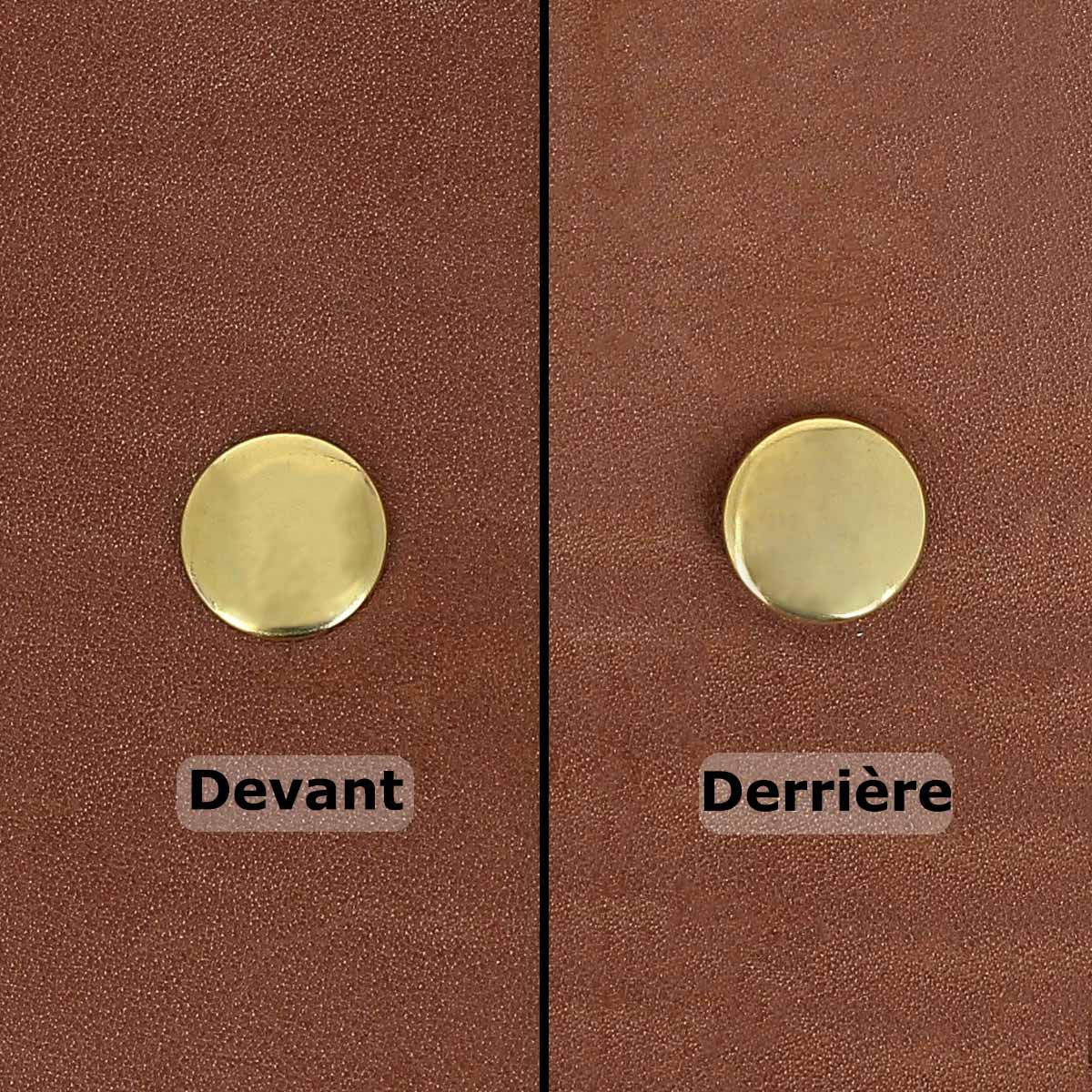 Lot de rivets moyens DOUBLE CALOTTE en laiton (T3) - Image 5