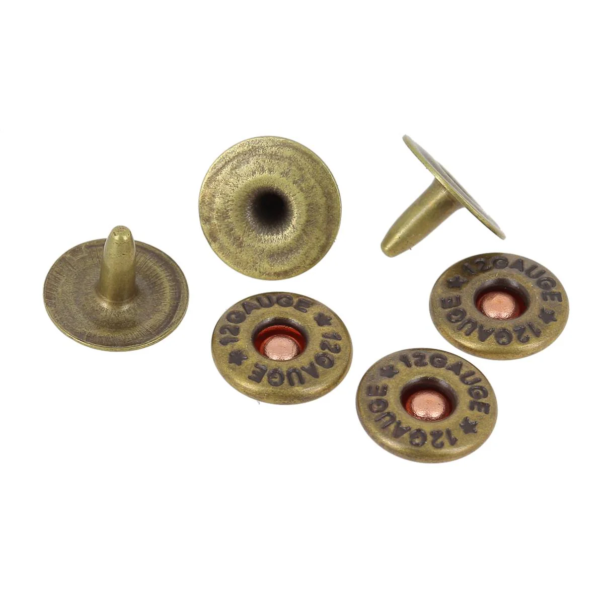 Lot de 30 rivets CARTOUCHE DE CHASSE - LAITON VIEILLI - 1388-01
