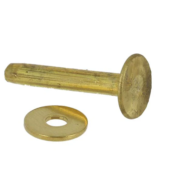 Lot de 50 rivets en LAITON avec rondelles à mater T41 - Image 3