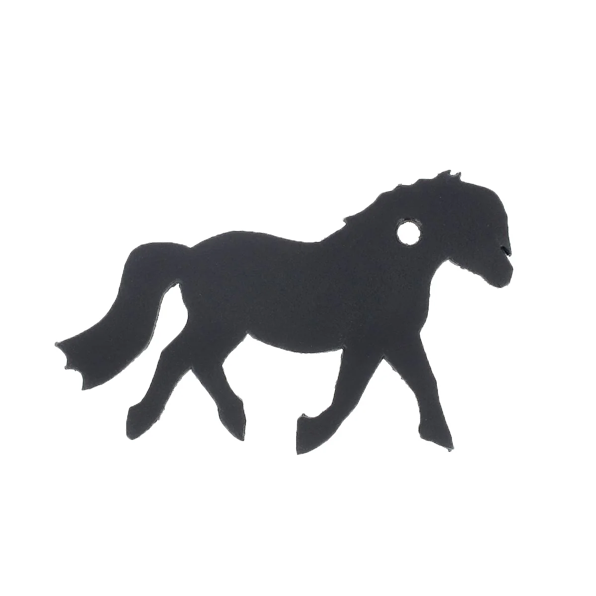 Lot de découpes PONEY pour porte-clés en cuir - MIEL, GRIS & NOIR - Image 5