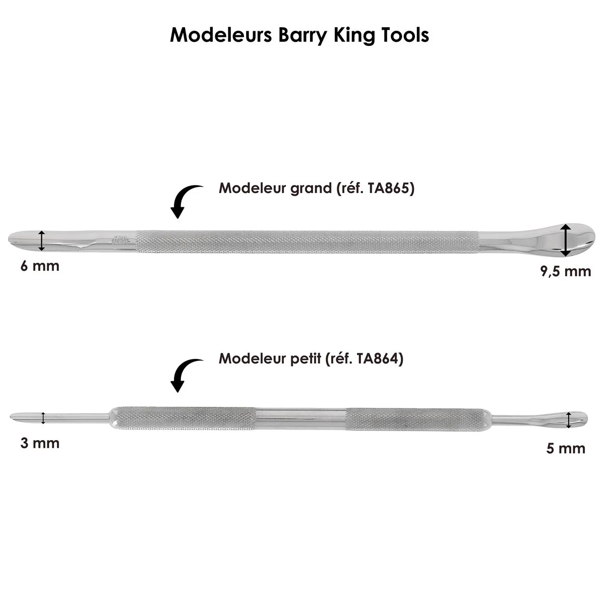 Modeleur grand - Double cuillère - Barry King Tools - Image 2