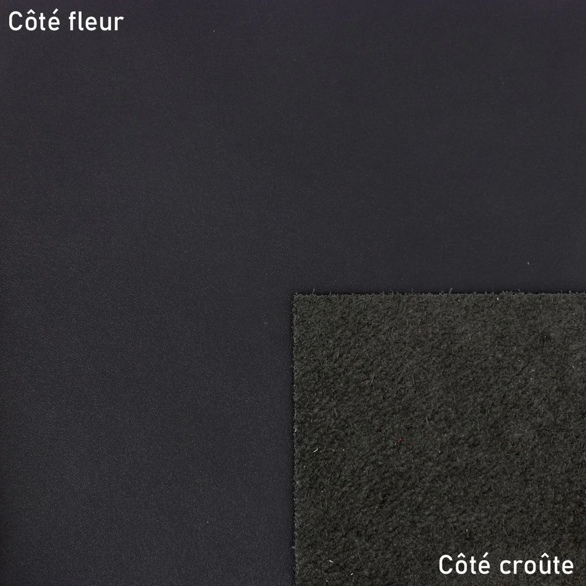 Morceau de cuir de vachette lisse - MARRON ÉBÈNE K69 - Image 2
