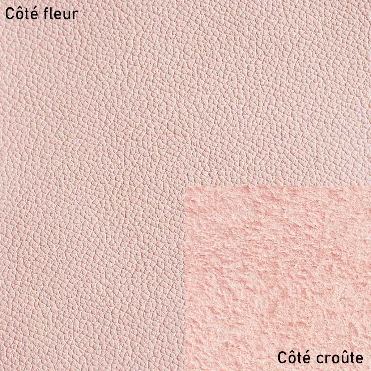 Morceau de cuir de vachette OCÉAN - ROSE CLAIR R18 - Image 2
