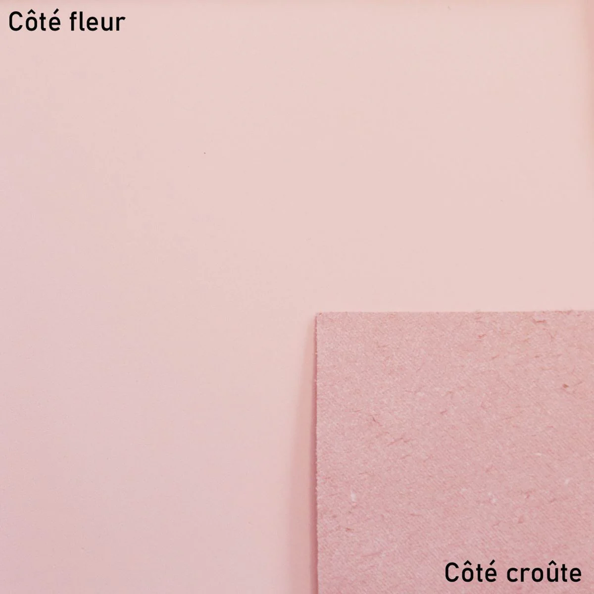 Morceau de cuir de vachette SATINATO - ROSE PÂLE M29 - Image 2