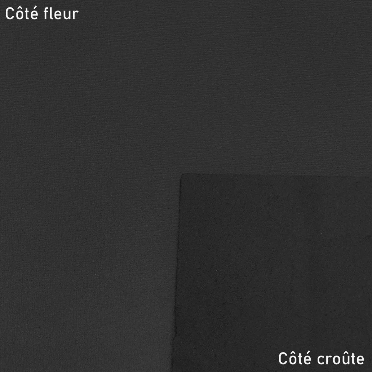 Morceau de cuir de veau DIVA - NOIR J48 - Image 2