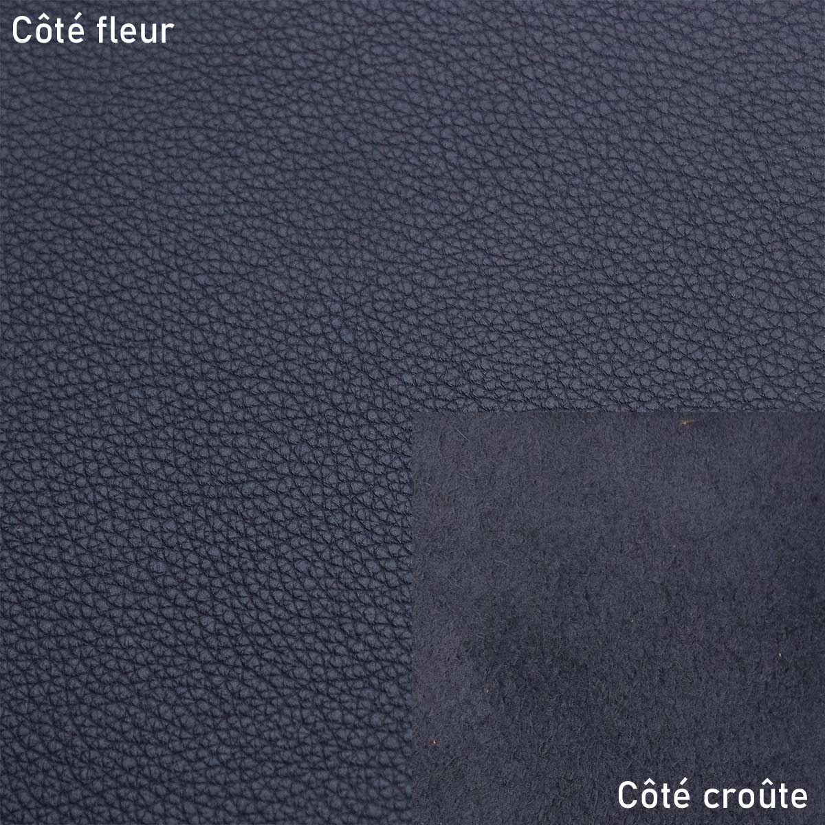 Peau de cuir de veau grainé - BLEU MARINE P70 - Image 2