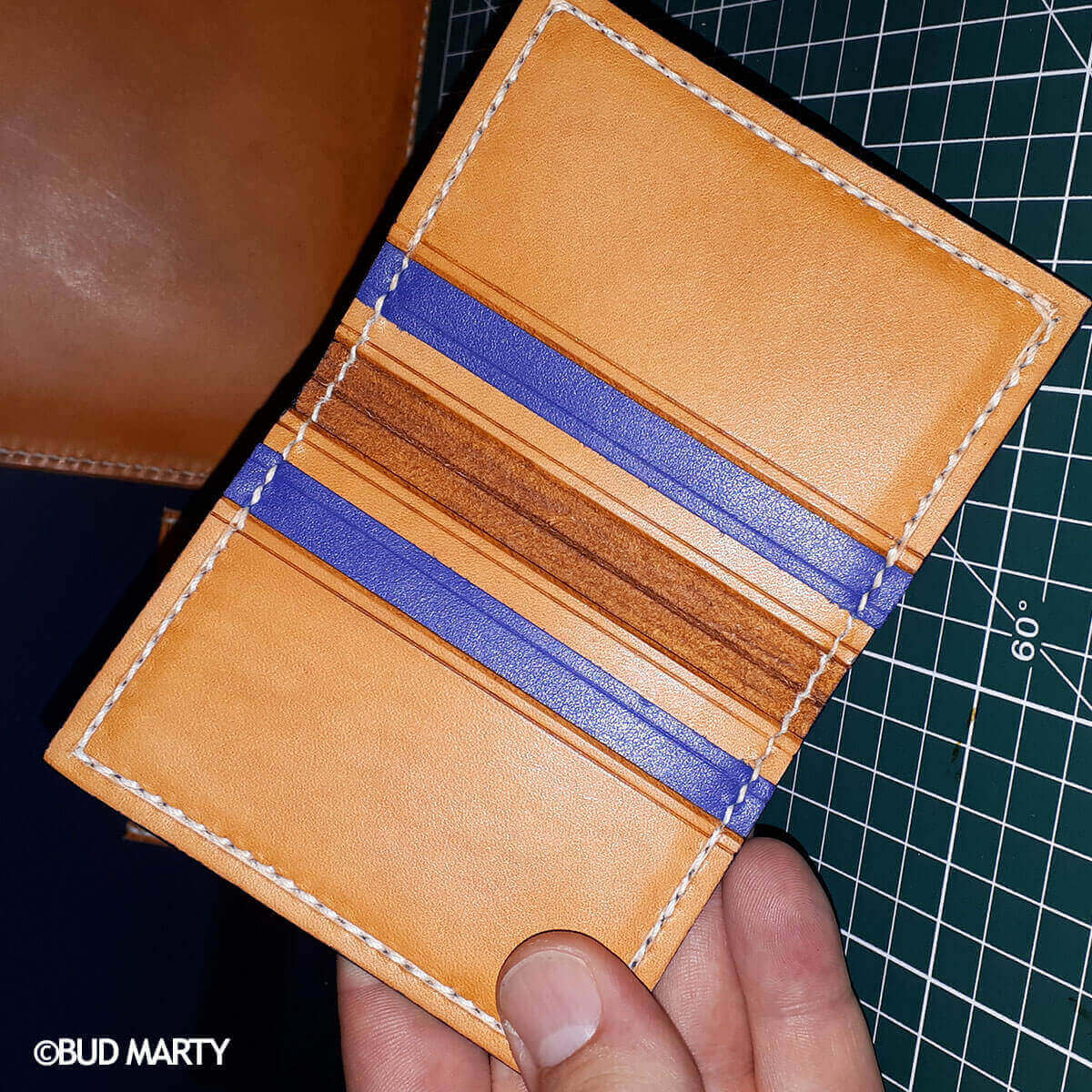 Morceau de cuir SATINLYS - BLEU - Image 6