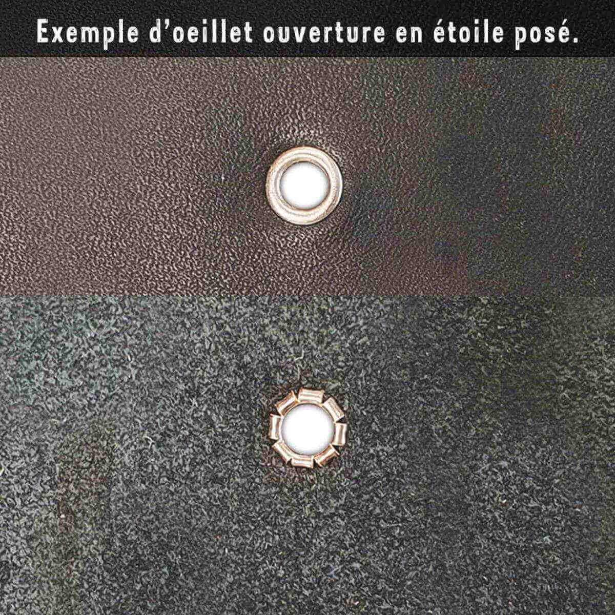 Lot d'oeillets ouverture en étoile - Diamètre 5mm - Image 2