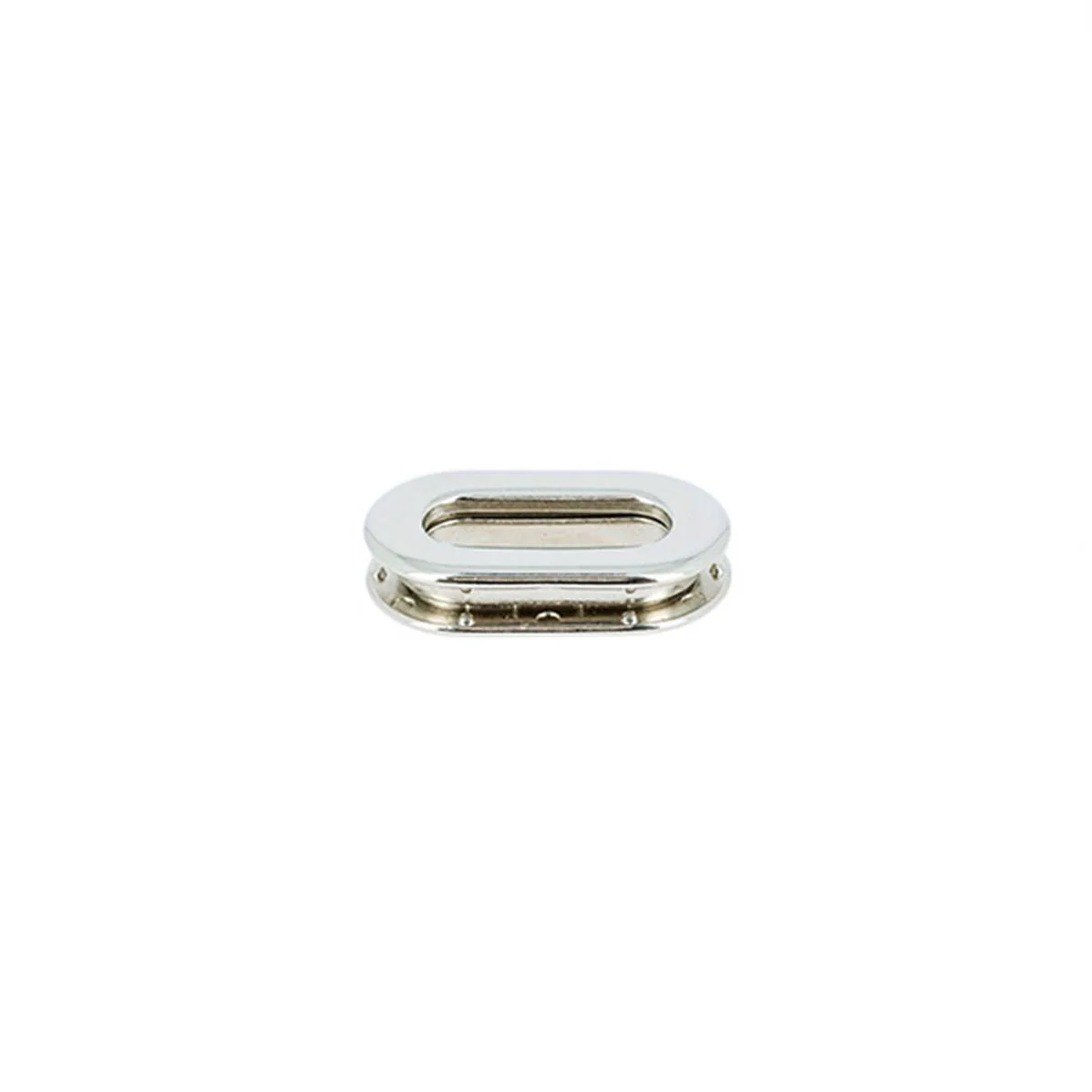Oeillet ovale à sertir - NICKELE - 20x6,5 mm