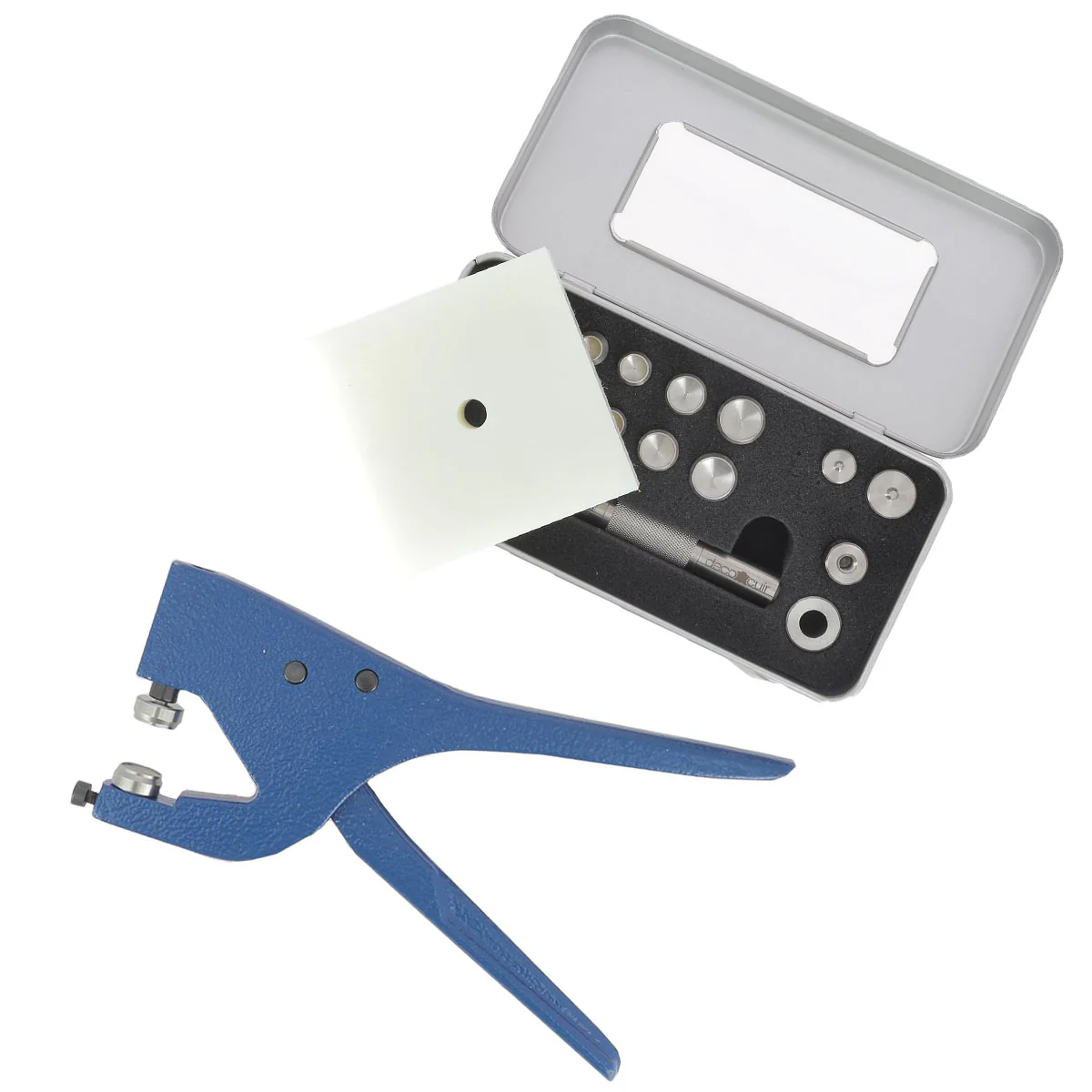 Pack - Pince presse manuelle & Kit d'outils de pose pour rivets en inox - 17 pièces - Deco Cuir