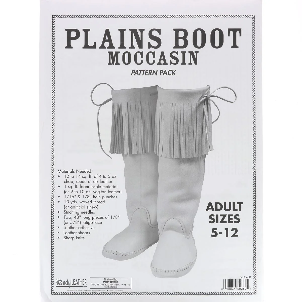 Patrons pour bottes mocassins en cuir - 6035