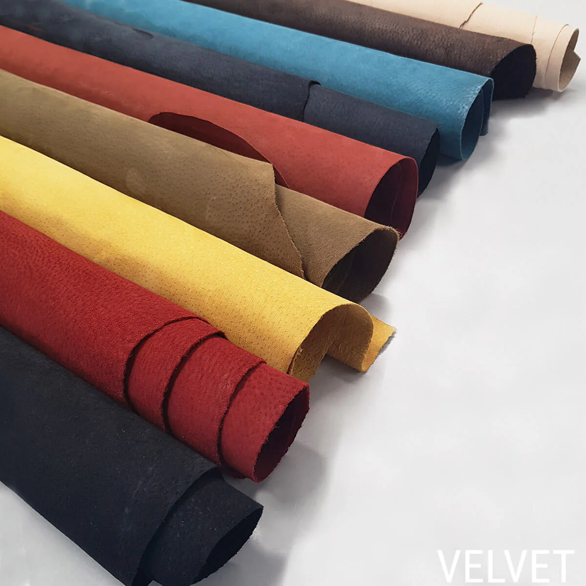 Peau de croûte de cuir de porc velours VELVET - CHOCOLAT - Image 3