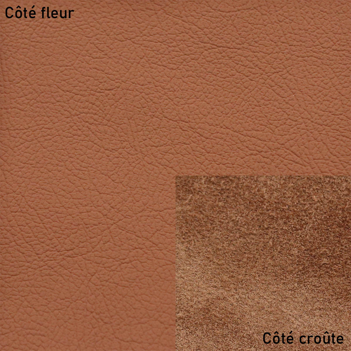 Peau de cuir automobile grain naturel - MARRON - Image 4