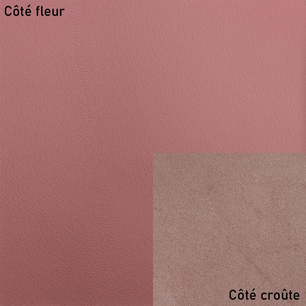 Peau de cuir de chèvre grainé - VIEUX ROSE Q02 - Image 2