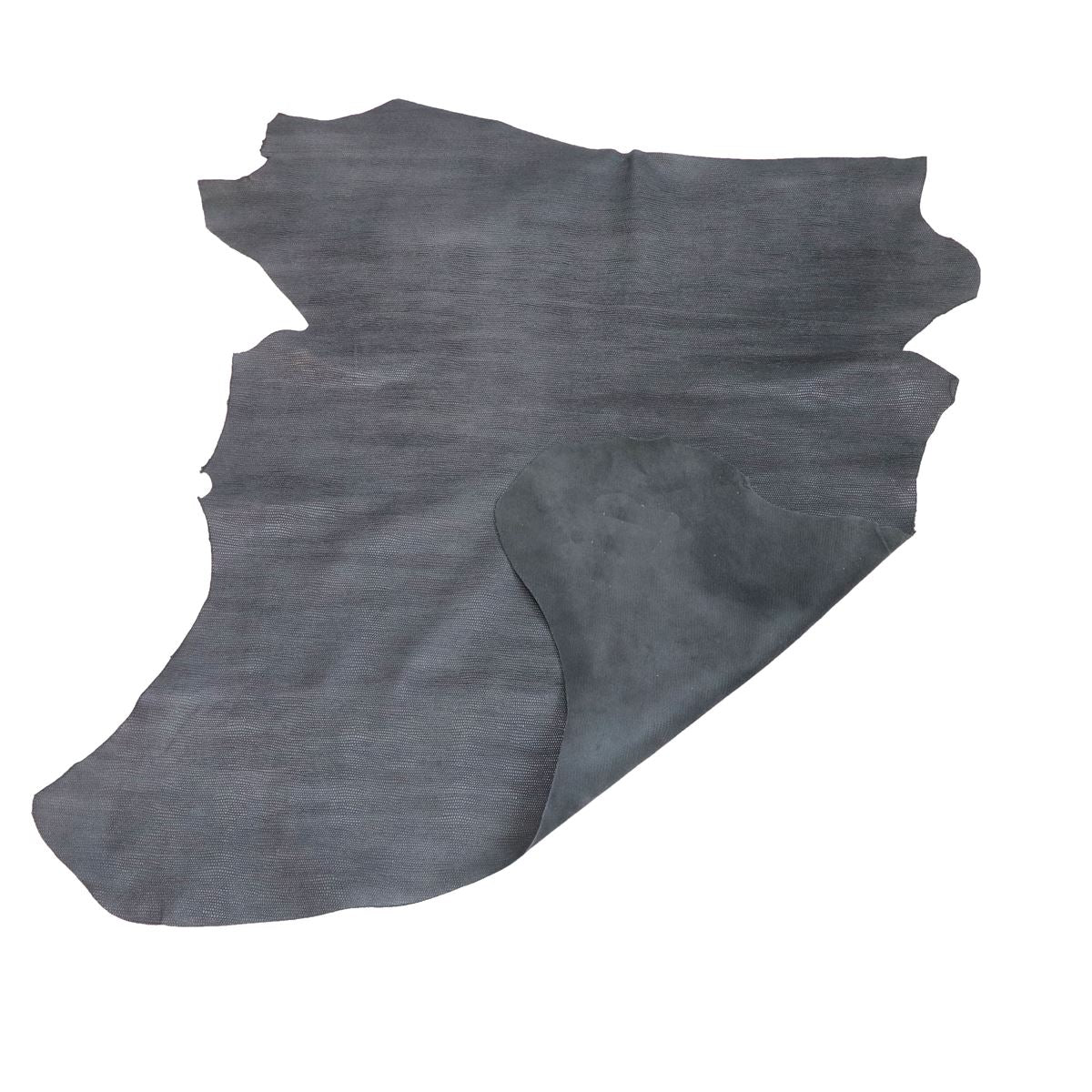 Peau de cuir de chèvre imitation reptile - GRIS ANTHRACITE NACRÉ P01 - Image 3