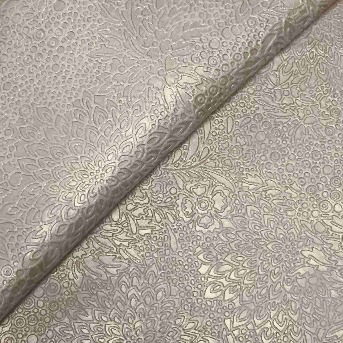 Peau de cuir de chèvre imprimé floral - BEIGE ROSÉ Q89 - Image 5