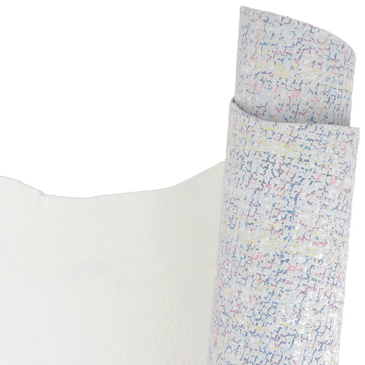 Peau de cuir de chèvre velours fantaisie - imprimé chiné BLANC T19