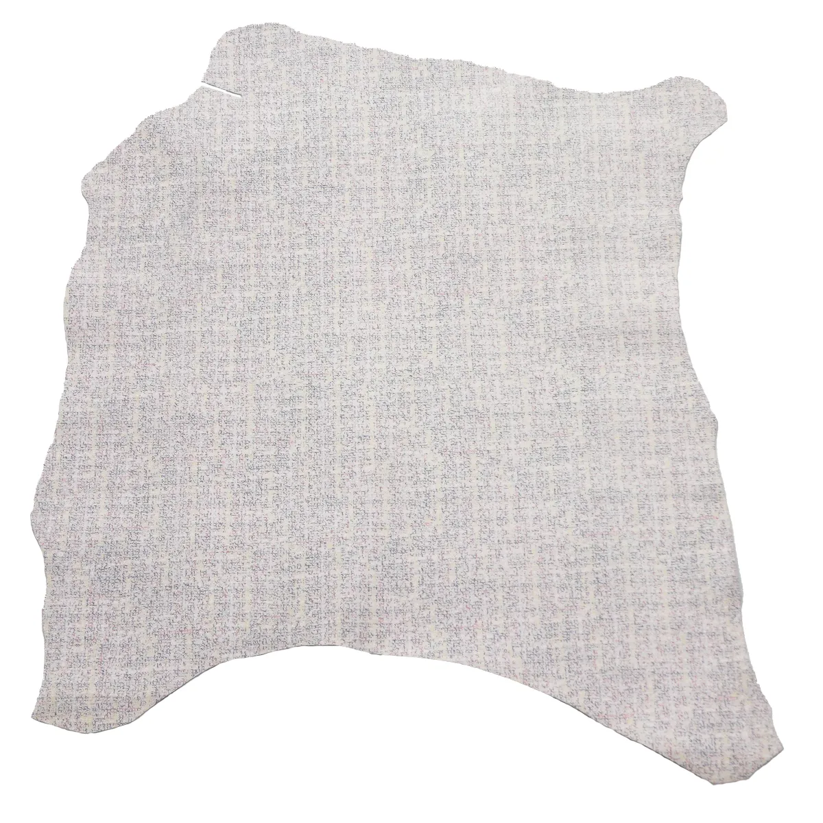 Peau de cuir de chèvre velours fantaisie - imprimé chiné BLANC T19 - Image 3
