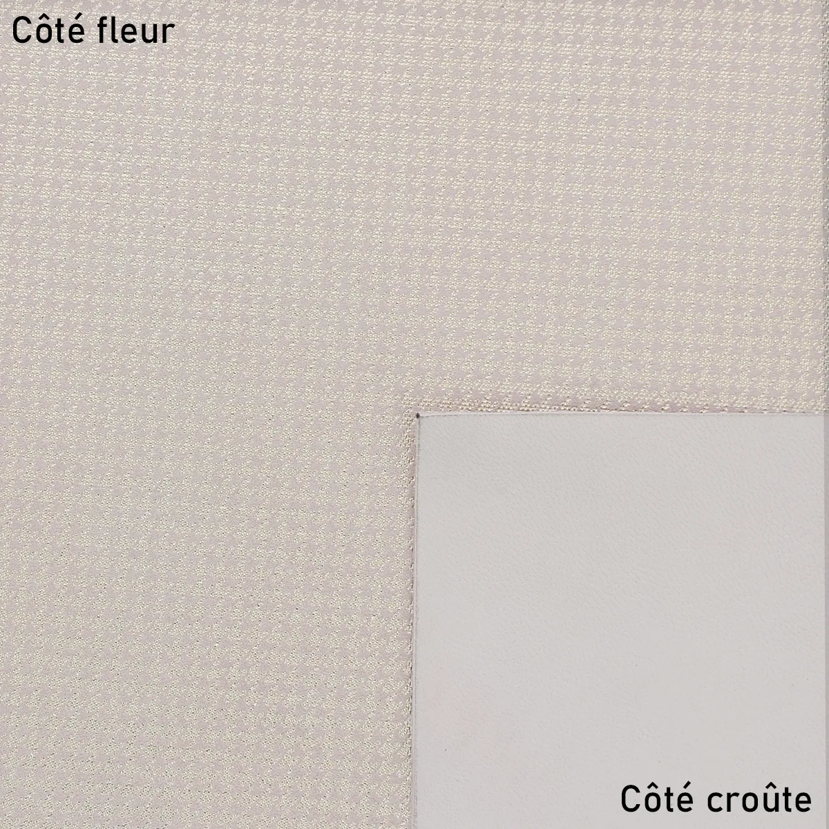 Peau de cuir de chèvre velours fantaisie - imprimé Pied de poule - BEIGE DORÉ T10 - Image 2