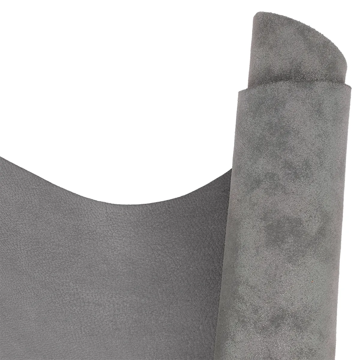 Peau de cuir de chèvre velours fantaisie - marbré GRIS MÉTALLISÉ S66