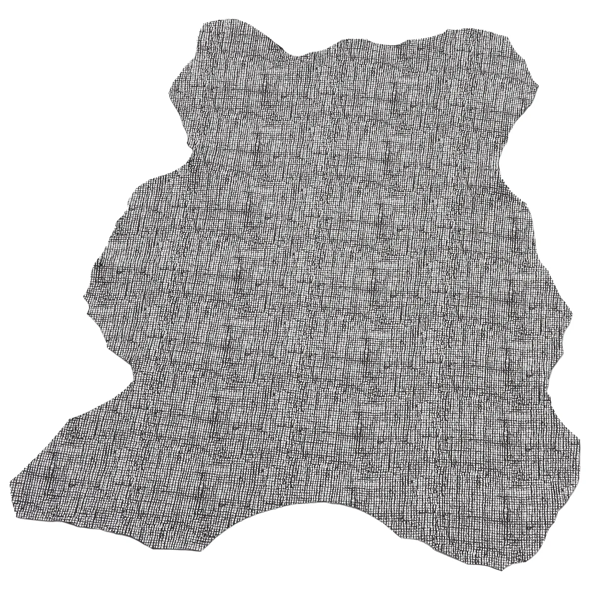Peau de cuir de chèvre velours fantaisie - structuré NOIR ET BLANC T09 - Image 3