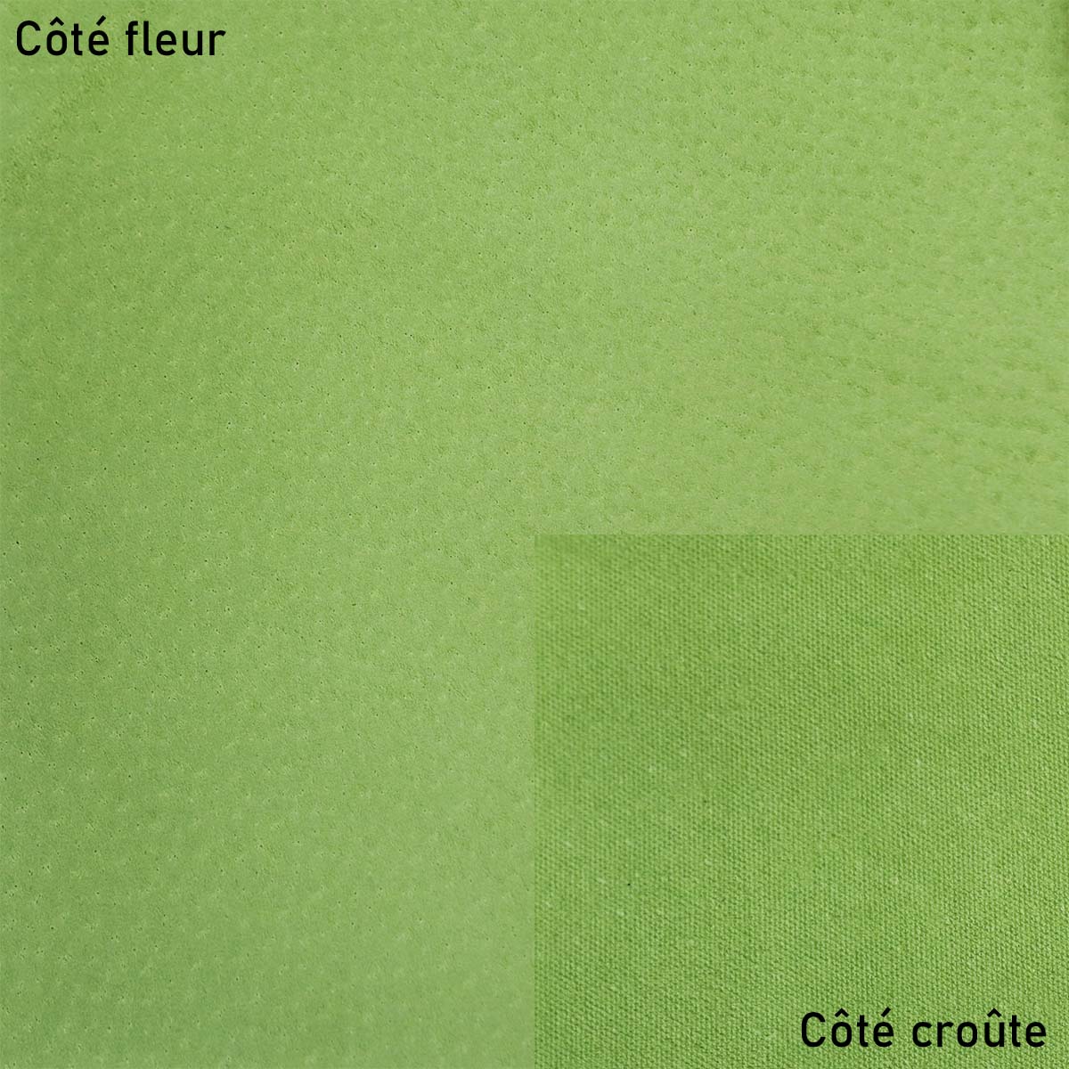 Peau de cuir de porc glacé - VERT POMME R49 - Image 2