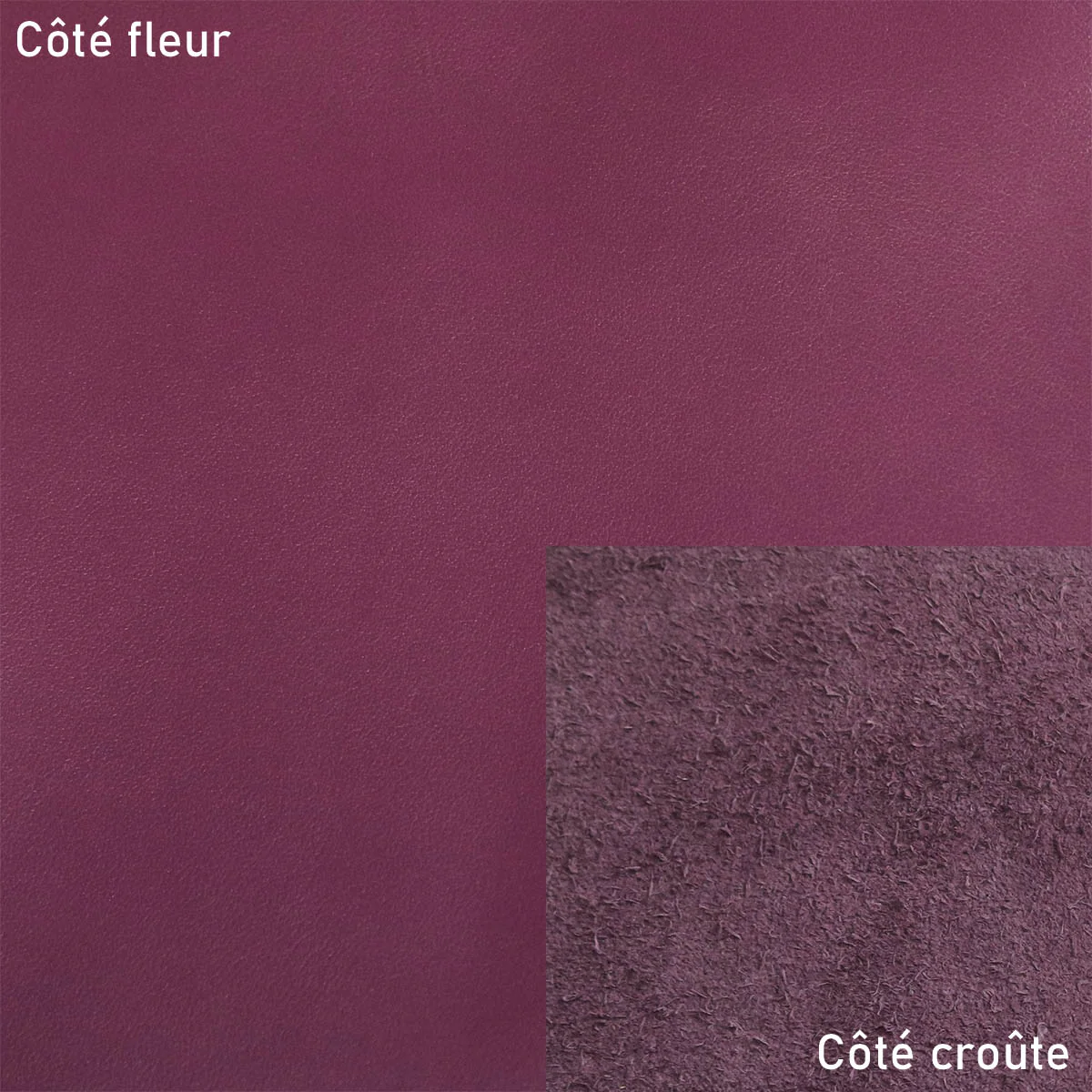Peau de cuir de vachette lisse - VIOLET ORCHIDÉE R45 - Image 2