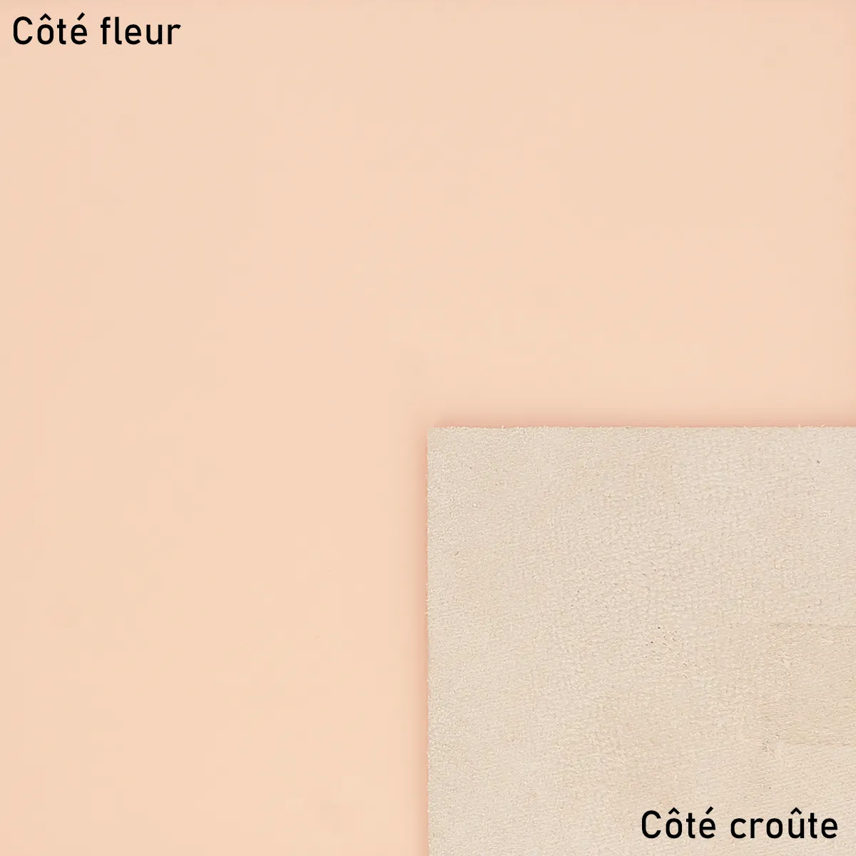 Peau de cuir de vachette VENUS - ROSE CLAIR S89 - Image 2