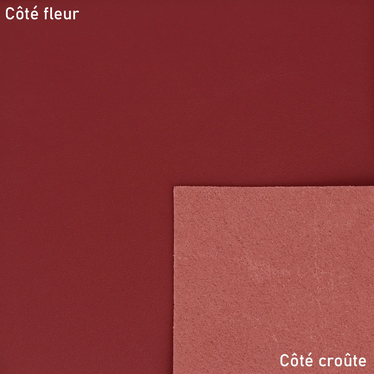 Peau de cuir de vachette VENUS - ROUGE FONCÉ U75 - Image 2