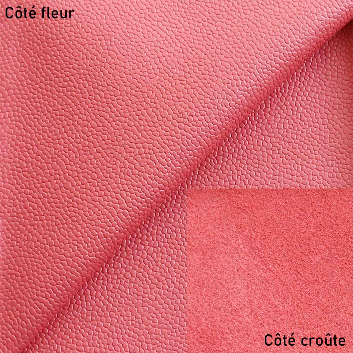 Peau de cuir de veau grain caviar - ROSE P61 - Image 3