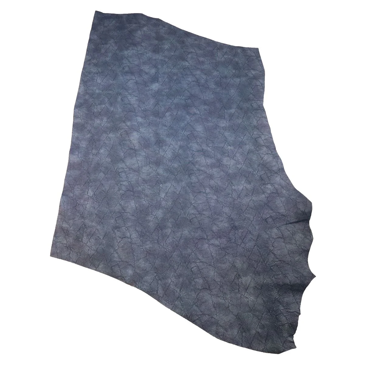 Peau de cuir de veau imitation grain galuchat - BLEU Fantaisie L97