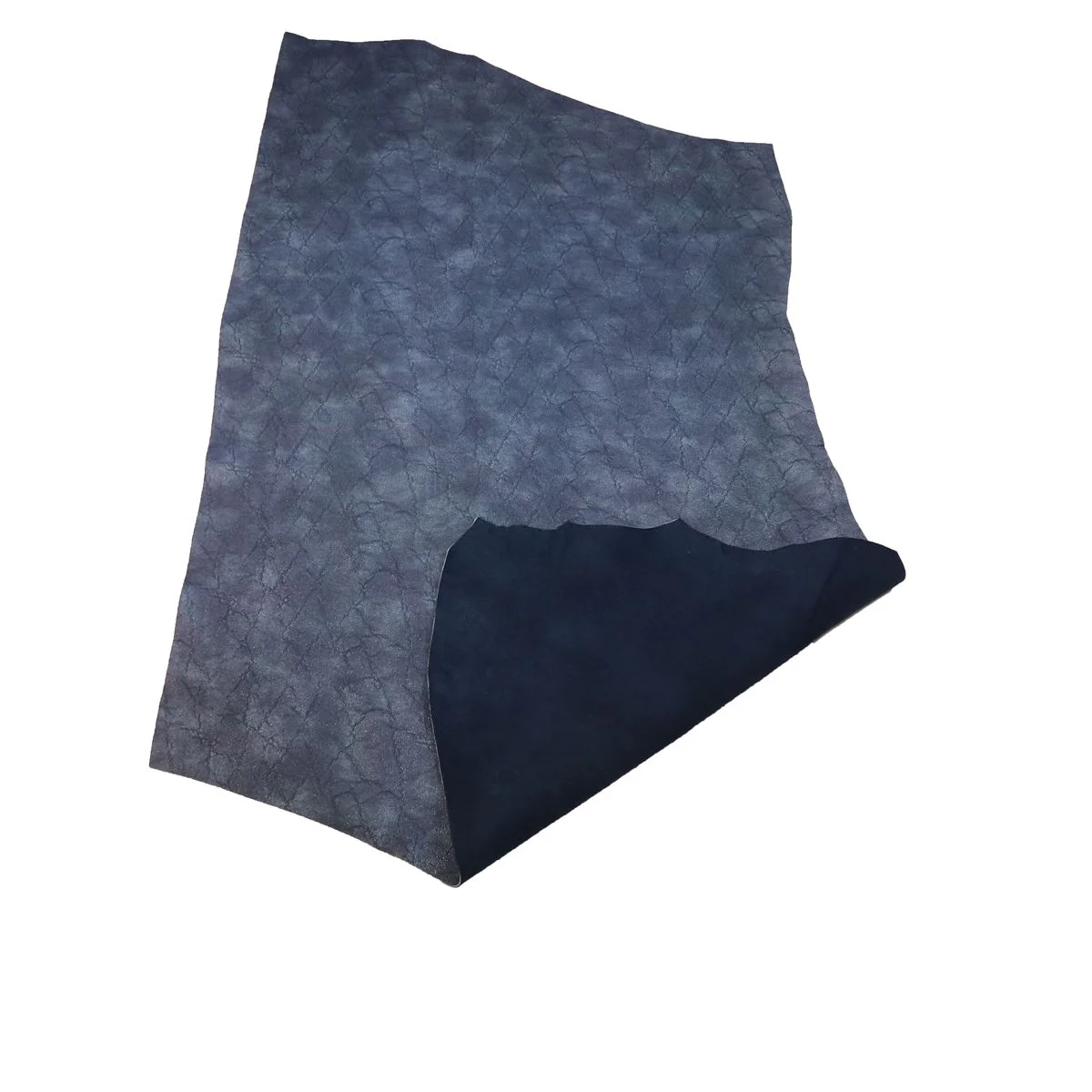 Peau de cuir de veau imitation grain galuchat - BLEU Fantaisie L97 - Image 4