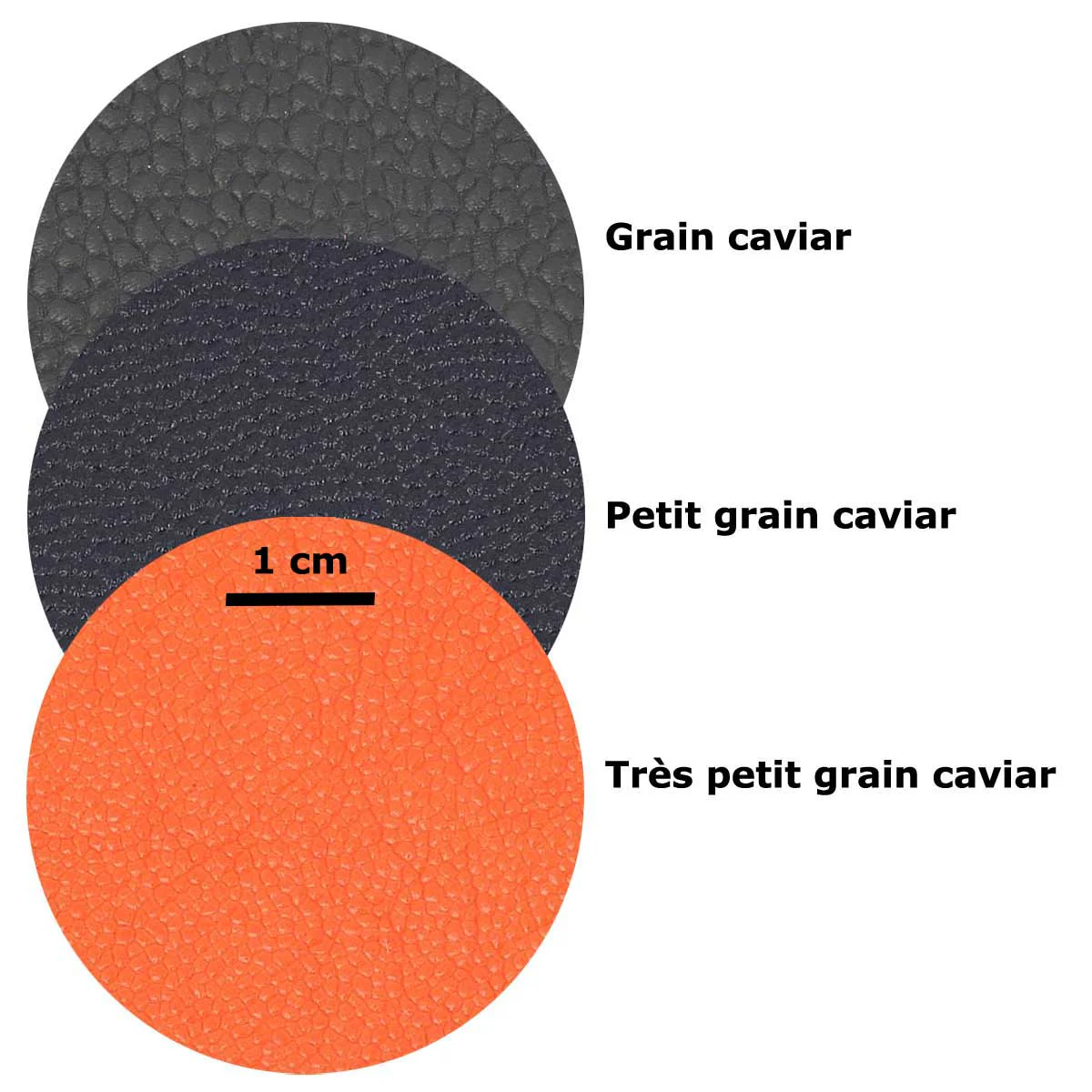 Morceau de cuir de veau froissé grain caviar - BEIGE D11 - Image 3