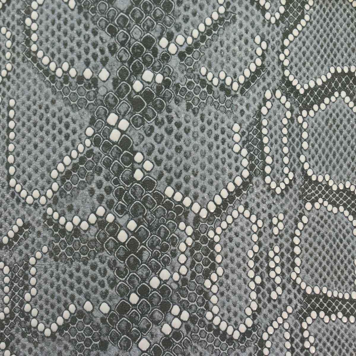 Peau de cuir d'agneau perlé imitation reptile - GRIS BLEU L35 - Image 4