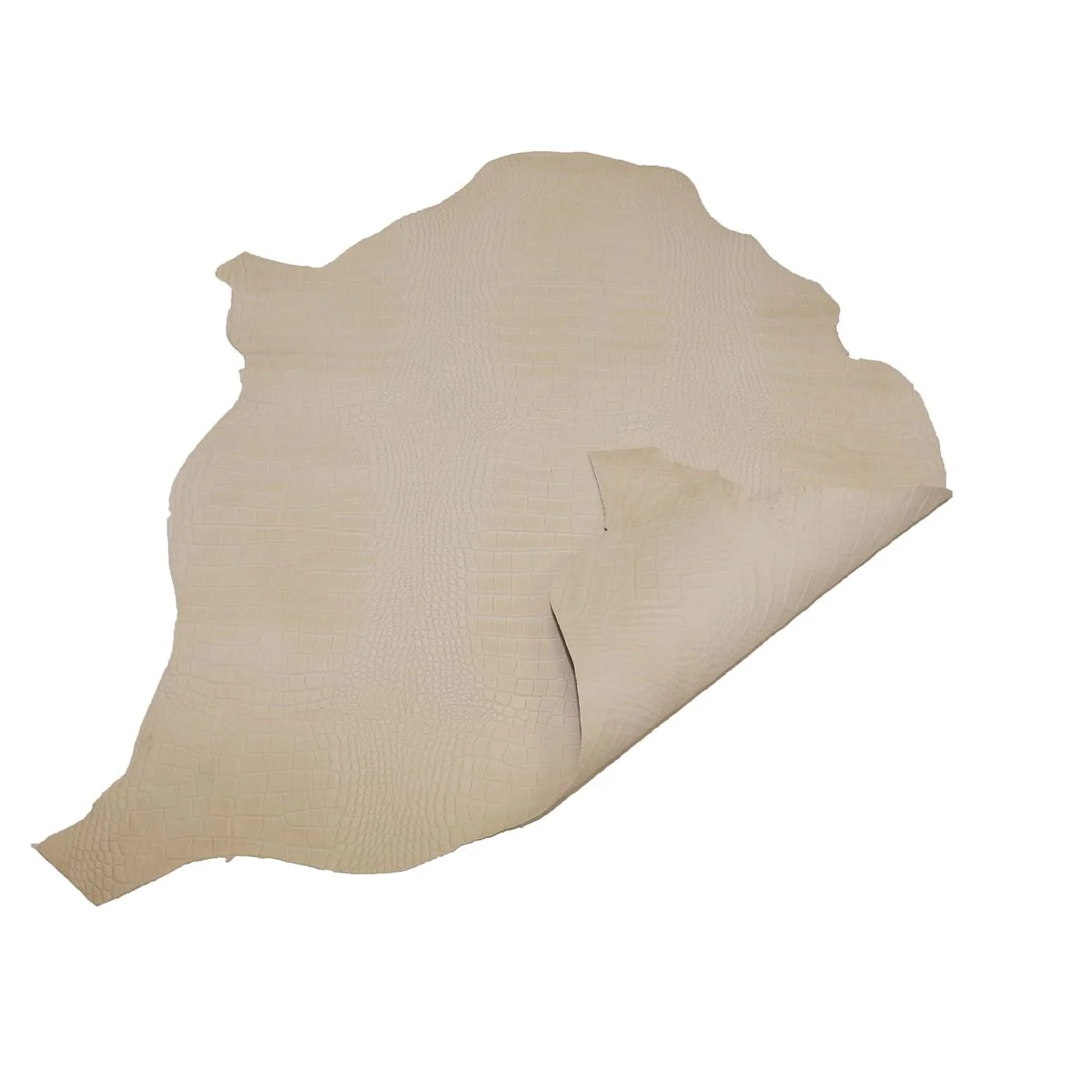 Peau entière de cuir de basane FRANCE imitation Crocodile - NATUREL BAF20 - Image 5