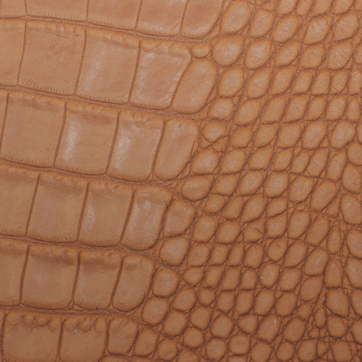 Peau entière de cuir de basane FRANCE imitation Crocodile - NUBUCK - COGNAC BAF19 - Image 6