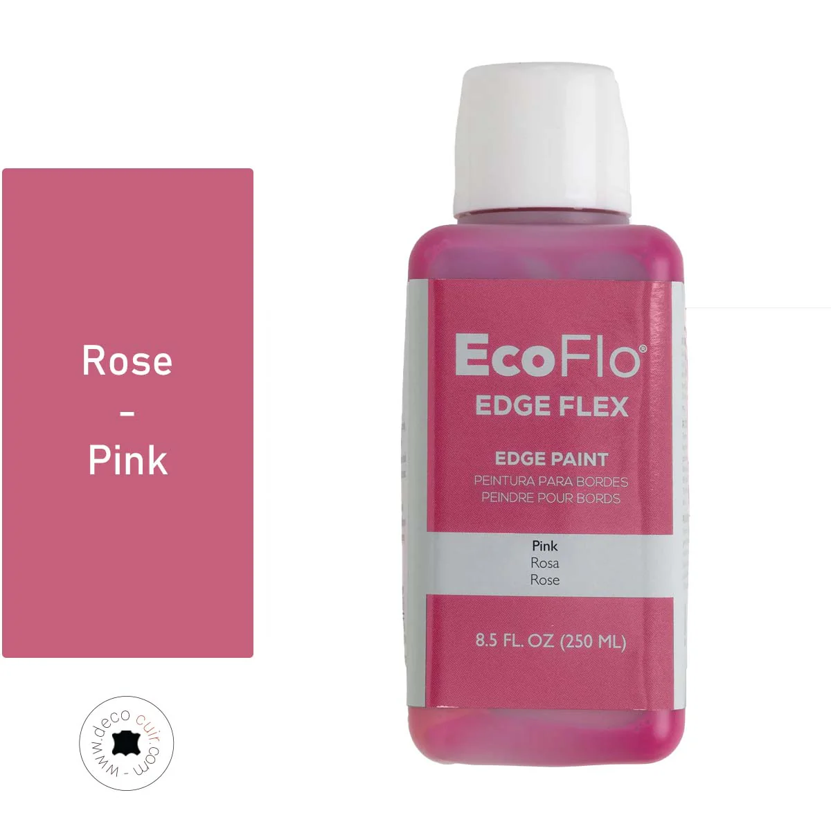 Peinture de tranche pour cuir - Eco-Flo Edgeflex Edge paint - 250ml - ROSE / PINK