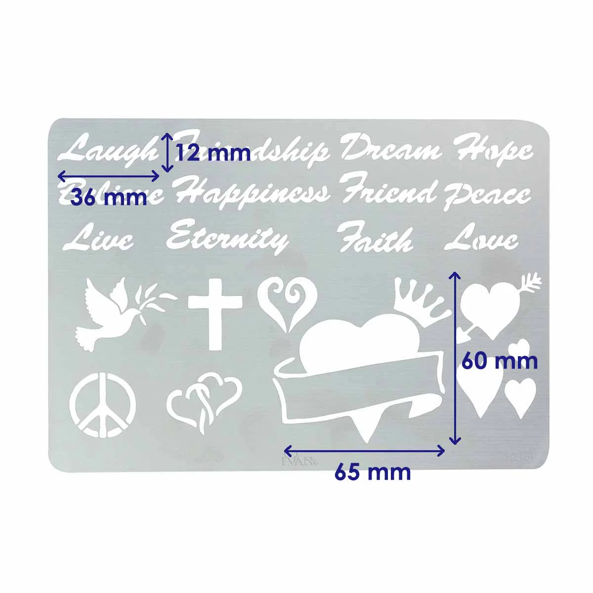Plaque en acier pour dessins sur cuir avec pyrograveur - MESSAGES DE PAIX - Ivan - Image 2