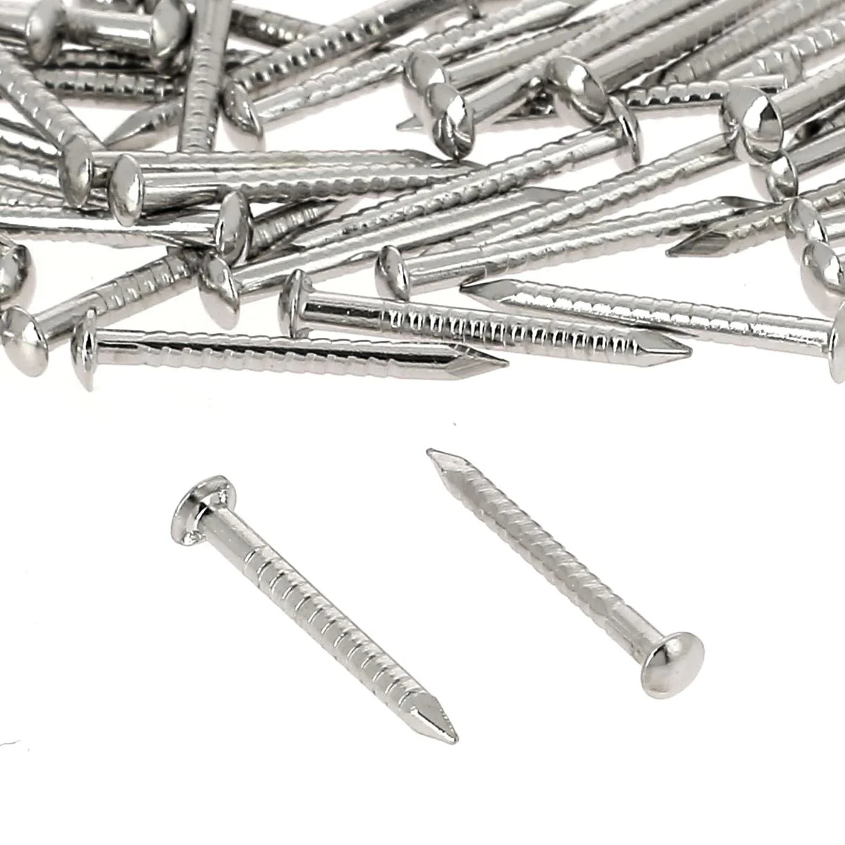 Lot de pointes laiton miniatures tête ronde - 14x1,3mm - PALLADIUM - 20g