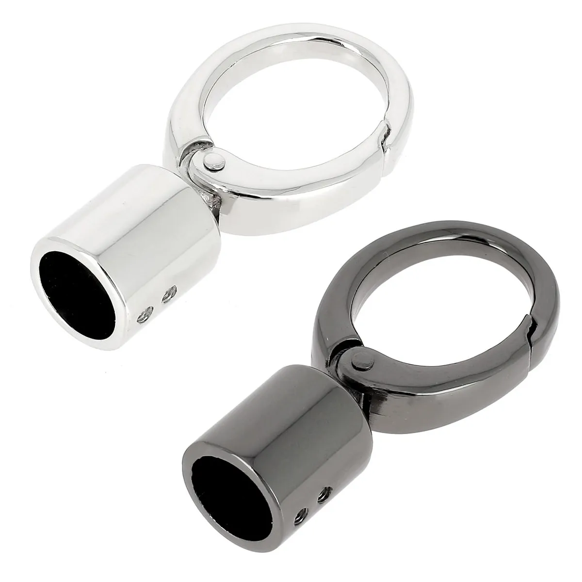 Porte-clé pompon 13mm à mousqueton ovale
