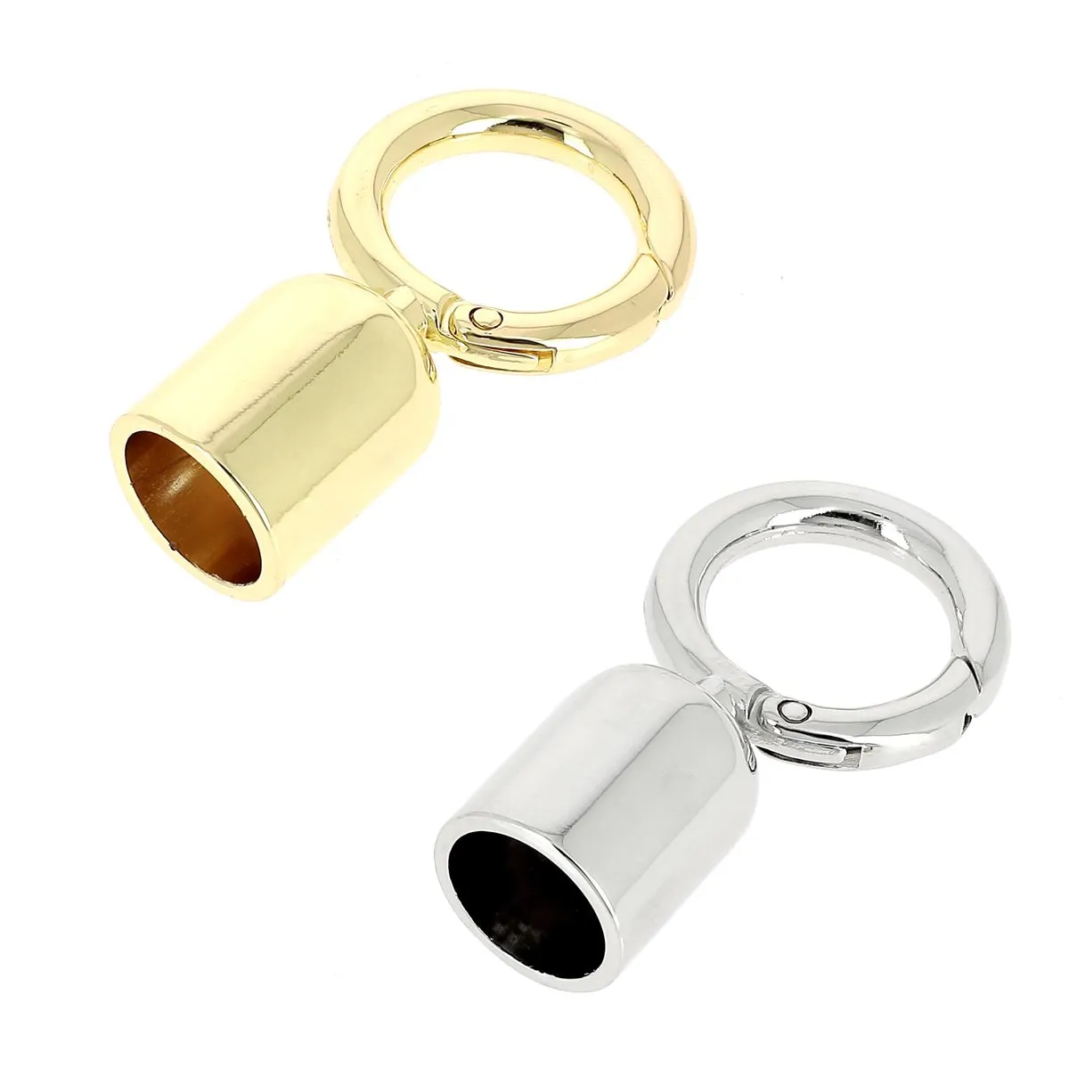 Porte-clé pompon 13mm à mousqueton rond