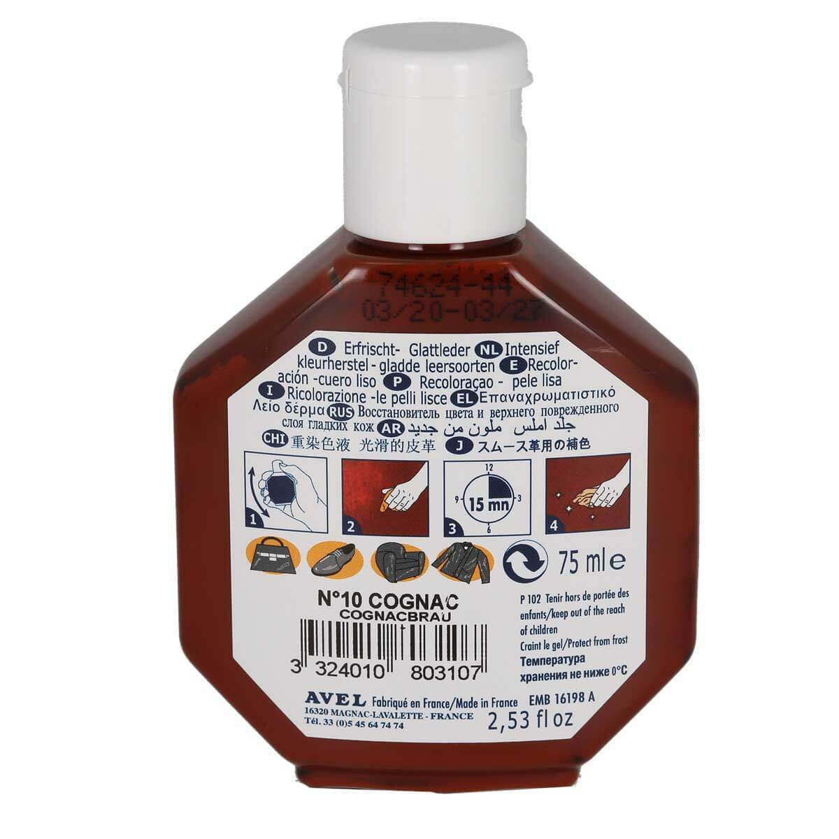 Recolorant pour cuir Juvacuir 75 ml Saphir - COGNAC 10 - Image 4