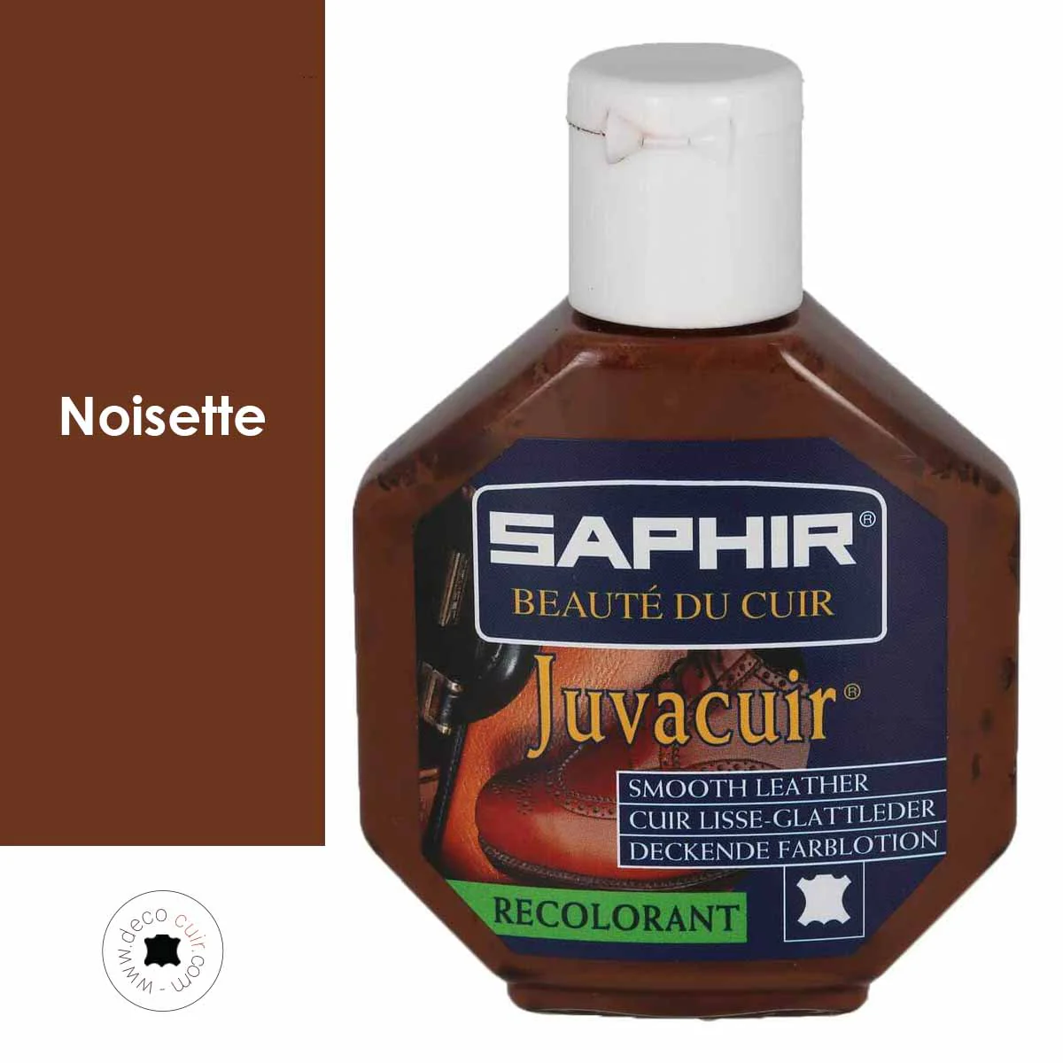 Recolorant pour cuir Juvacuir 75 ml Saphir - NOISETTE 38