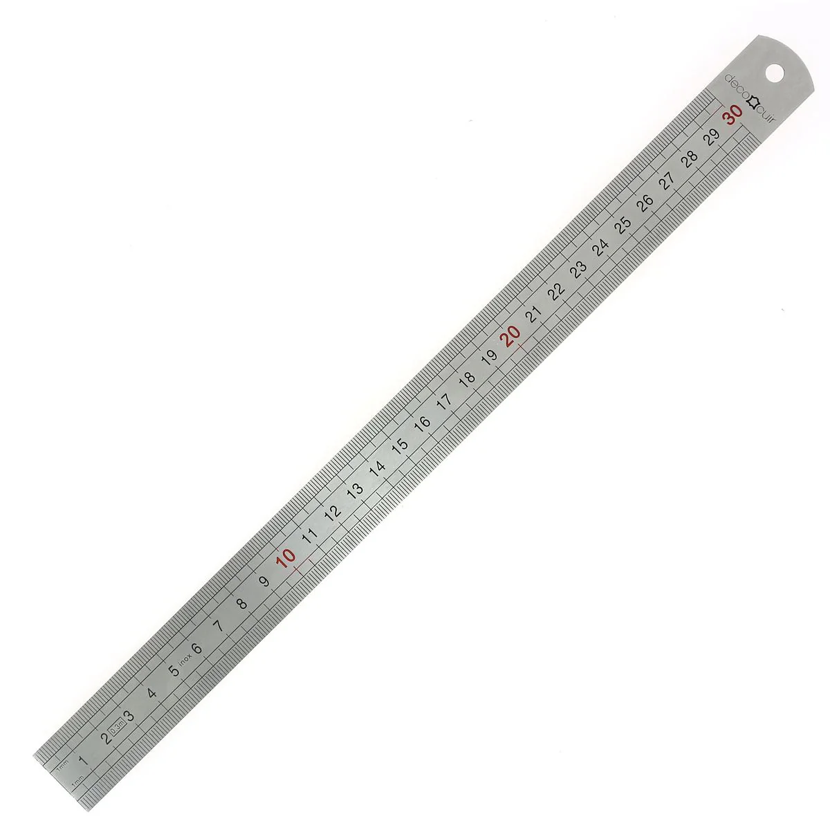 Règle en inox - 30cm - Deco Cuir