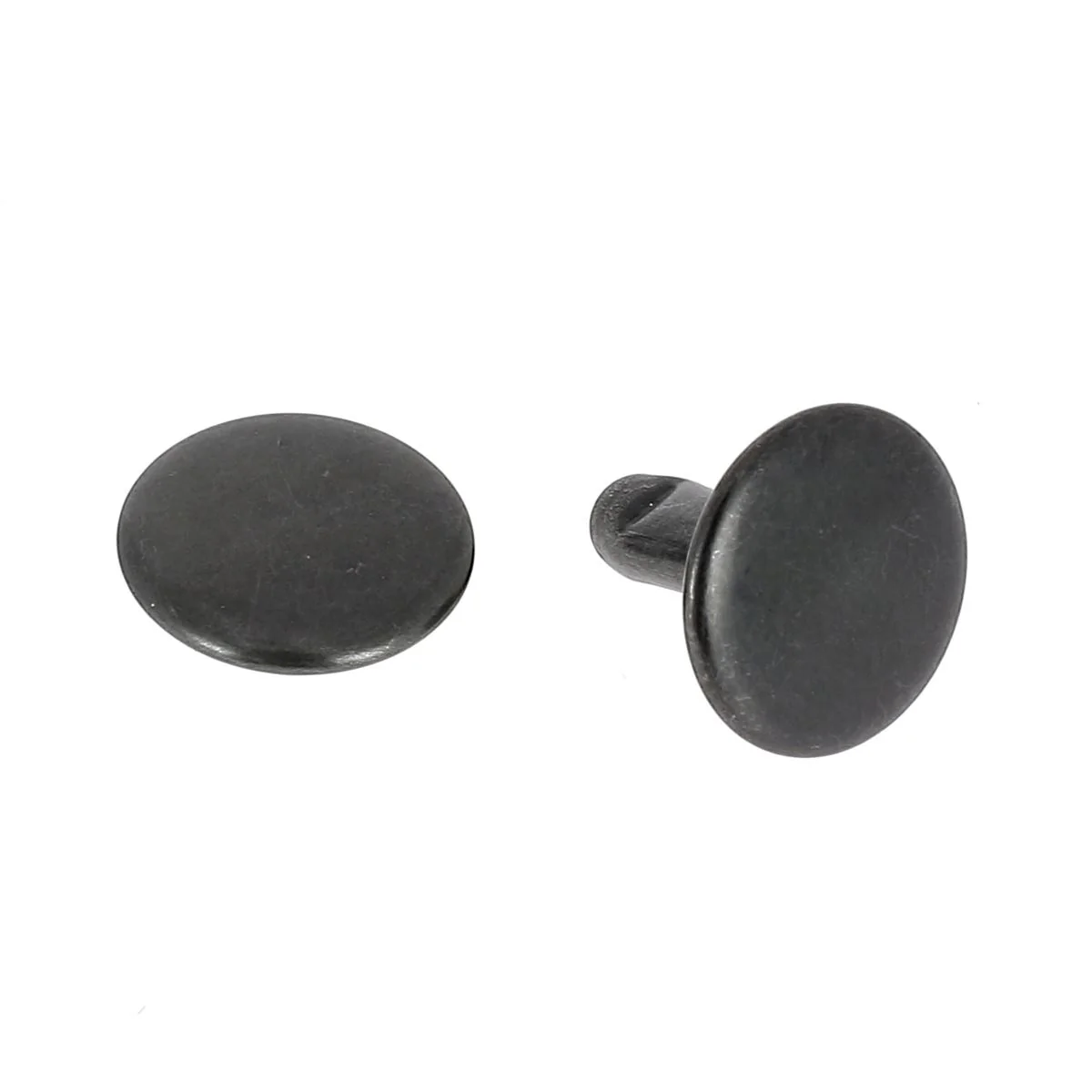 Lot de 100 gros rivets DOUBLE CALOTTE en acier (T7 LONG)