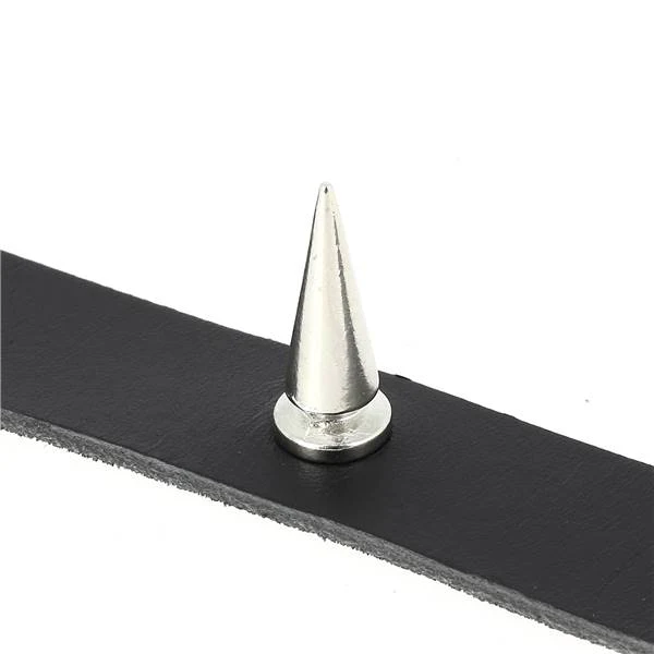 Rivet pointe - SPIKE - Pour collier - NICKELÉ - Long 25mm - Image 2