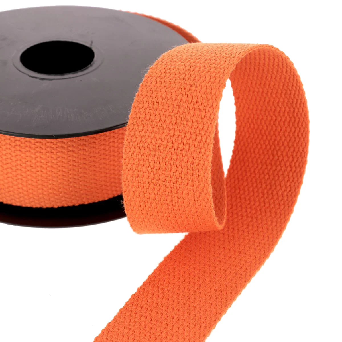 Sangle en Coton 30mm - ORANGE - Bobine de 5 mètres