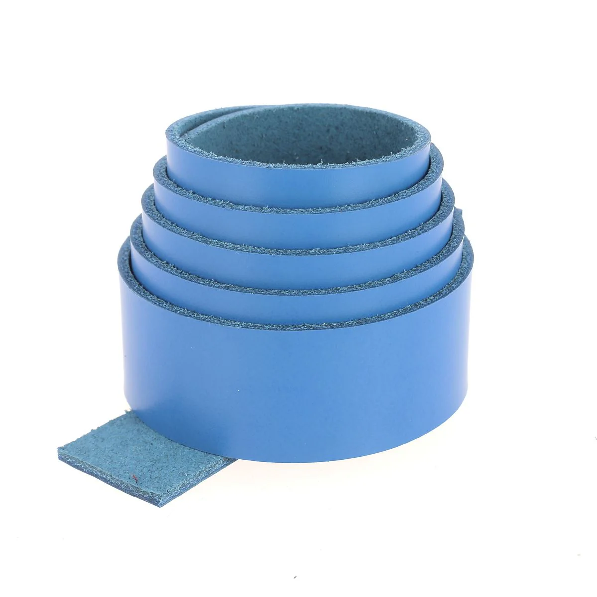 Sangle en cuir de vachette lisse - BLEU I02 - Image 2